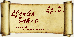 LJerka Dukić vizit kartica